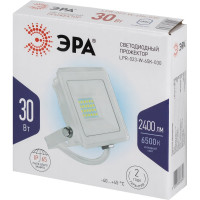 Прожектор светодиодный уличный ЭРА LPR-023-W-65K-030 30Вт 6500K IP65 белый Б0054641