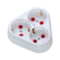 Розетка AY-KA СУ 3-ая 16А 250В белый 7713100