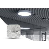 Светодиодный модуль со встроенным драйвером Apeyron 230В, 12Вт, smd2835, 1080Лм, 6500К, 105x105x22мм. 02-55