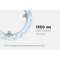Светодиодный модуль со встроенным драйвером Apeyron 230В, 15Вт, smd2835, 1350Лм, 6500К, ø140x16мм 02-57