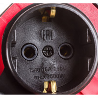 Колодка AY-KA ОУ 3-ая каучук с/з 16A IP44 красная 5530001
