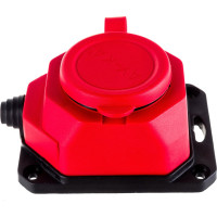 Колодка ОУ AY-KA 1-ая каучук с/з 16A IP44 красная 5510001