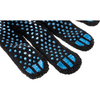 Трикотажные перчатки ULTIMA с ПВХ точкой, 10 класс, 5-ти нитка, черный, (1 мешок - 200 пар/мин упак - 10 па GL010422УП