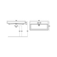 Раковина-столешница Sanovit Slim Synergy 100 см 17100 00199206
