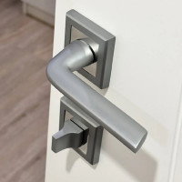Ручка дверная Rucetti RAP 25-S SC/CP, цвет - матовый хром/хром 9013304