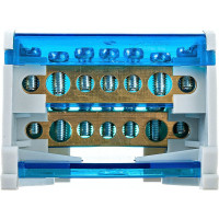 Шина на DIN-рейку в корпусе (кросс-модуль) STEKKER 2x7 L+PEN LD505-207 39680