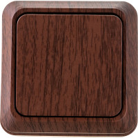 Одноклавишный выключатель Intro Quadro 2-101-10 10А-250В, IP20, открытая установка, венге, Б0053737