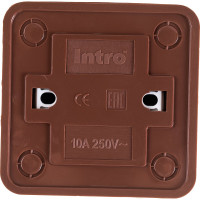 Одноклавишный выключатель Intro Quadro 2-101-10 10А-250В, IP20, открытая установка, венге, Б0053737