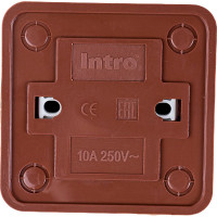 Двухклавишный выключатель Intro Quadro 2-104-10 10А-250В, IP20, открытая установка, венге, Б0053761