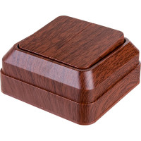 Двухклавишный выключатель Intro Quadro 2-104-10 10А-250В, IP20, открытая установка, венге, Б0053761