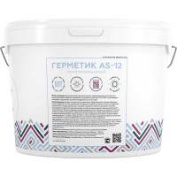 Акриловый герметик ECOROOM AS-12 (паропроницаемый; белый; 7 кг) E-Герм-4183/7