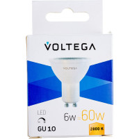 Светодиодная лампа VOLTEGA Софит линзованный GU10 2800К 6W диммируемый 7108