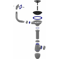 Сифон Unicorn B410 3 1/2х40 с прямоугольным переливом 533277