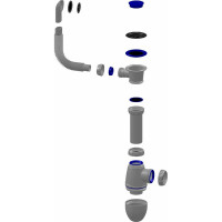 Сифон Unicorn B421 1 1/2х40 с круглым переливом 534491