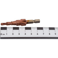 Сверло ступенчатое по металлу РОСОМАХА 4-12 мм, 5 ступеней Экстрим КОБАЛЬТ 705001