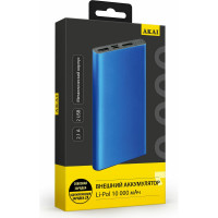 Внешний аккумулятор AKAI BE-10003, 10 000 maH, синий BE-10003 синий