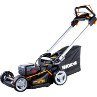 Аккумуляторная самоходная газонокосилка WORX 40 В, АКБ 4 А*ч х2, ЗУ 2А х2 WG749E