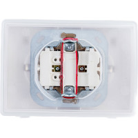 Розетка GENERICA KVARTA 2ая с з/к с з/ш РСбш12-3-КБ-44 16А IP44 бел. KV-R26-16-44-K01