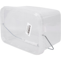 Прямоугольное ведро Тара.ру п/п 5.8 л, с крышкой, с металлической ручкой, прозрачное 21545