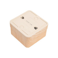 Розетка Intro Quadro 2-202-11 с заземлением 2P+E Schuko, 16А-250В, IP20, открытая установка, сосна, Б0053790