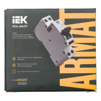 Автоматический выключатель дифференциального тока IEK ARMAT B06S 1P+NP B16 30мА тип AC (18мм) AR-B06S-1N-B16C030