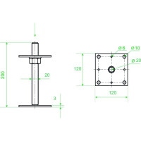 Регулировочный по высоте анкер РК ГРУП ARN (120)-20 РК000002158