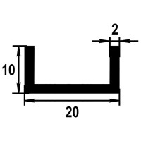 Профиль ГОСТ Швеллер Лука 10x20x10x2,0 мм, 2,0 м, Без окраса УТ000002499