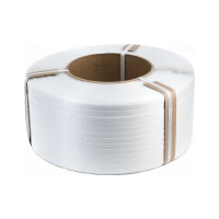 Лента полипропиленовая Кордленд 15х0,8 мм х 2 км, 220 кгс, белый, М/ПА PP-00657