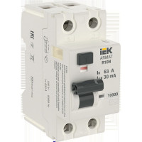 Выключатель дифференциального тока IEK ARMAT R10N 2P 63А 30мА тип AC AR-R10N-2-063C030