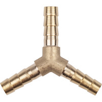 Тройник Y-образный елочка 6мм, латунь, в блистере AV Steel AV-700334B