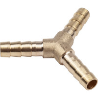 Тройник Y-образный елочка 6мм, латунь, в блистере AV Steel AV-700334B