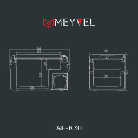 Компрессорный холодильник MEYVEL AF-K30 970028