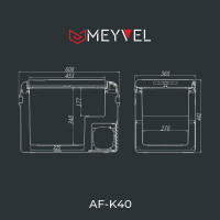 Компрессорный автохолодильник MEYVEL AF-K40 970029
