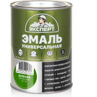 Эмаль универсальная алкидная полуматовая ЭКСПЕРТ зеленая 0,8 кг 30487