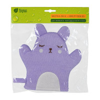 Мочалка для нежной и чувствительной кожи Банные штучки Зверушки soft 23x21 см 41363