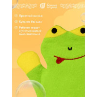 Мочалка для нежной и чувствительной кожи Банные штучки Зверушки soft 23x21 см 41363