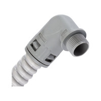 Муфта для гофрированных труб Weyer WQW1-M20B/AD21.2 - коннектор угловой, нар. M20x1.5 WE1602300