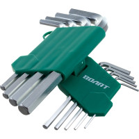 Набор ключей ВОЛАТ шестигранных 1,5-10 мм 9 предметов коротких 11015-09