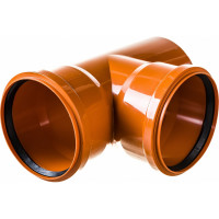 Тройник РемоКолор наружная канализация, рыжий, 110 мм 139-320