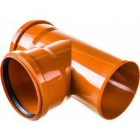 Тройник РемоКолор наружная канализация, рыжий, 110 мм 139-320
