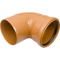 Отвод РемоКолор наружная канализация, рыжий, 110 мм 141-137