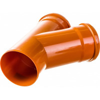 Тройник РемоКолор наружная канализация, рыжий, 45 градусов, 110 мм 139-996