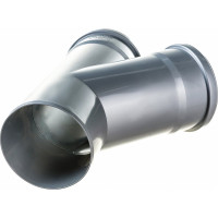 Тройник РемоКолор внутренняя канализация, серый, 45 градусов, 110 мм 139-832