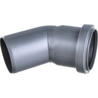 Отвод РемоКолор внутренняя канализация, серый, 45 градусов, 50 мм 139-791