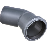 Отвод РемоКолор внутренняя канализация, серый, 45 градусов, 50 мм 139-791