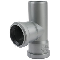 Тройник РемоКолор внутренняя канализация, серый, 50 мм 139-802