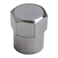 Колпачки на шинный вентиль Airline шестигранные, пластик, цвет хром, 60 шт. AVC-60-03