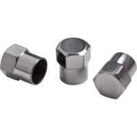 Колпачки на шинный вентиль Airline шестигранные, пластик, цвет хром, 60 шт. AVC-60-03