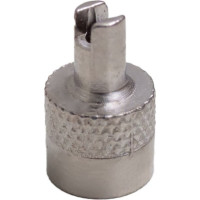 Колпачки на шинный вентиль Airline с ключом, хром, металл, 60 шт. AVC-60-04