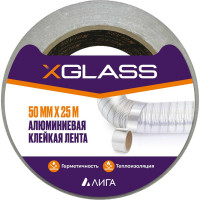 Алюминиевая клейкая лента X-Glass 50 мм, 25 м 160376